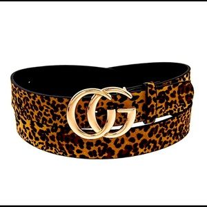 Animal Print Faux Fashion Belt